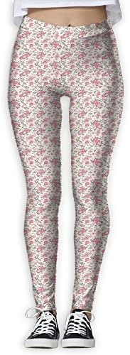 Spotrpant Classic Cosmos Flower Print Women Printed Full-Length Yoga Workout Leggings For Running Outdoor Sports