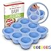 Kiddo Feedo Freezer Tray with Silicone Clip-on Lid, Making Homemade Baby Food Storage Super Easy - Free E-Book by Award-Winning Author/Dietitian - Blue