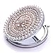 EVTECH(TM 3D Bling Crystal Rhinestones Stainless Travel Compact Pocket Crystal Folding Foldable Makeup Mirror(100% Handmade)