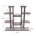 Ufine 9 Tier Wood Plant Stand 47.2″ High Widen Carbonized 17 Potted Flower Pot Organizer Shelf Display Rack Holder for Indoor Outdoor Patio Garden Corner Balcony Living Room (Renewed)thumb 1