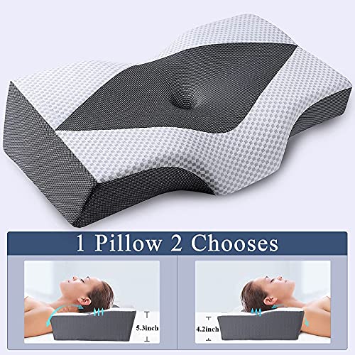 IKSTAR Cervical Pillow for Neck Pain, Memory Foam Neck Pillow for