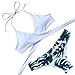 RUUHEE Womens Push up Padded Bikini Floral Printing Bottom Swimsuit 2 Piece (FBA Optional) (XL(US Size 8-10), Green)