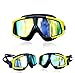 FEIUPE FP-6200 Premium Super Big Frame No Press The Eye Swimming Goggle Swim Goggle Swim Mask-100% Highest Grade UV Protection and Anti-Fog- Competitive Racing and Recreational Swimming(Black/Yellow)