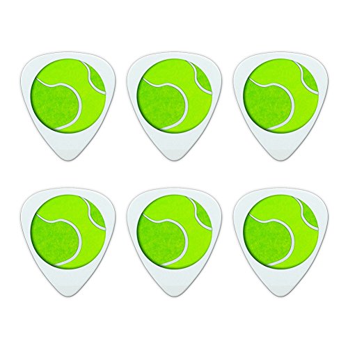 Tennis Ball Novelty Guitar Picks Medium Gauge - Set of 6