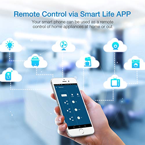 POWERADD Smart Power Strip WiFi Plug Multi Outlet Power Strip with USB Ports,Compatible with Alexa Echo & Google - Black