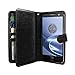 NEXTKIN Case Compatible with Motorola Moto Z Force Droid Edition / Z2 Force, Leather Dual Wallet TPU Cover, 2 Large Pockets Double Flap, Multi Card Slots Snap Button Strap for Moto Z Force - Black