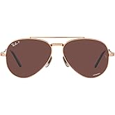 Ray-Ban Rb8225 Aviator Titanium Pilot Sunglasses
