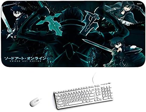 Mouse Pads,Sword Art Online Sao Anime Lock Edge Profession Mouse Pad Compatible With Laser Optical Mouse Size D