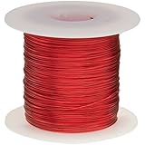 Remington Industries 24SNSP 24 AWG Magnet Wire, Enameled Copper Wire, 1.0 lb., 0.0221" Diameter, 803' Length, Red