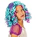 Blue and Purple Pastel Child Wig with Mini Hat