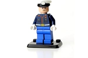 Battle Brick 1.6 Inches Tall Collectible Dress Uniform Marine Custom Minifigure | Genuine Minifig Printed in The USA | Great Gift for Ages 10+ to Adult AFOL
