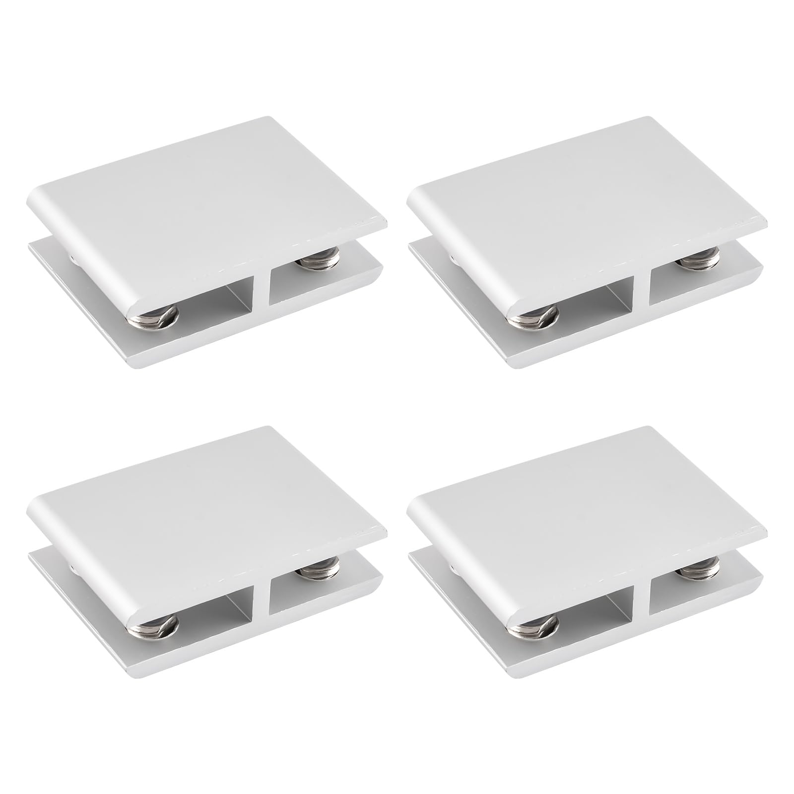 INCREWAY Glass Clamp, 4 Pack Adjustable Double Side Aluminum Alloy Shelf Support Bracket, Clamp Holder for 5-8mm Thickness, 180 Degrees