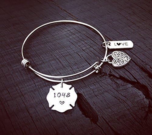 Maltese Badge Bracelet | Firefighter's Jewelry | Fireman's Wife Jewelry Gift | Firefigher's Girlfriend Gift | Fireman's Mom Jewelry Gift