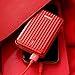 Zendure A3TC 10000mAh USB-C Portable Charger, Ultra-Durable Power Bank with 3A Output, Zen+ Technology External Battery for iPhone X / 8 Plus, iPad Pro/Air 2, Samsung Galaxy S9 Plus and More - Red