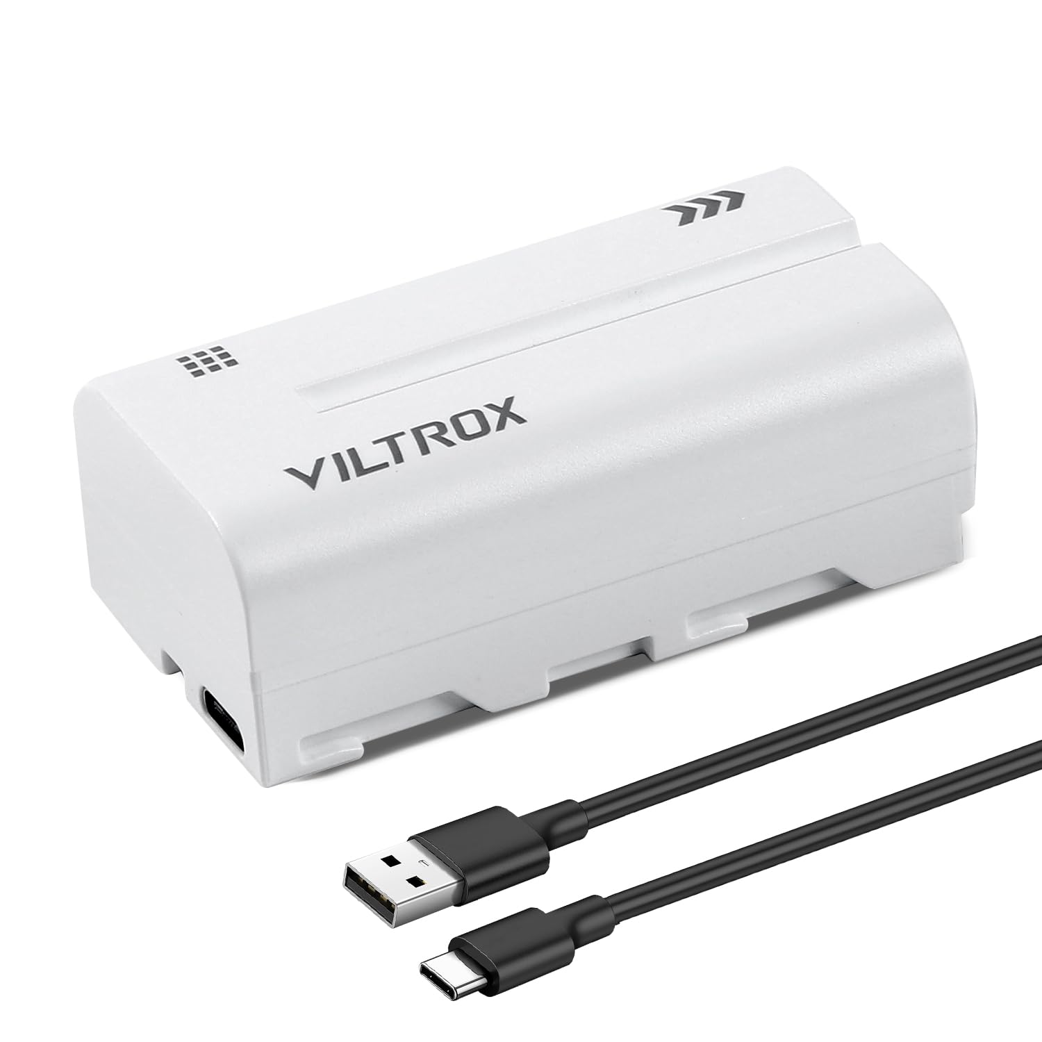 Photo 1 of VILTROX NP-F550 Li-ion Battery 1 Pack (2200mAh), Replacement for Sony NP-F550 F570 F750 F770 F950 F960 F970, Compatible with LED Light/Monitor/Ring Light, Type-C Input (Not for Camera)