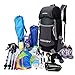 HEXIN Hiking Backpack Foldable 38L Travel Daypack for Outdoor Sports Climbing Camping Mountain