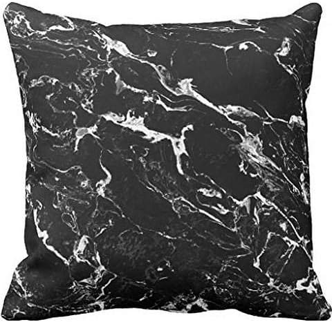 Black and white modern marble pattern throw Pillow case 16*16
