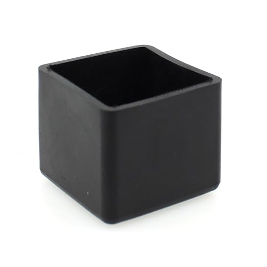 25mm (1") Square Rubber FEET STOPPERS Tips FERRULES CAPS for Table and