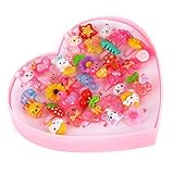 GoaPly Little Girls Princess Jewelry Rings Value Set for Kids Birthday Party Supplies, Pack of 36Pcs