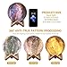 Elstey Space Night Light, 3 Colors 3D Printing Spherical Moon Lamp with Stand,5.9 Inch Glowing Decor Moon Light for Baby Kids Lover Birthday Party Gifts
