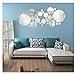 Ikevan 1 Set 27 pcs Acrylic Art Modern 3D Mirror Round Wall Stickers DIY Home Wall Room Decals Decor Sofa TV Setting Wall Removable Wall Stickers