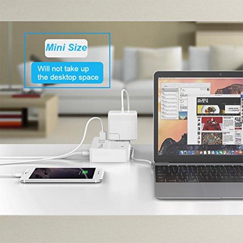 image for Beesmall Portable 2 Outlet Power Strip Heavy Duty Extension Cord Trave
