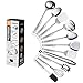 Maphyton Cooking Utensil Set, 11 PCS Stainless Steel Kitchen Utensil Set, Nonstick Kitchen Gadgets Cookware Set with Spatula