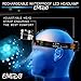EMIDO LED Headlamp 4 Modes LED Flashlight, 18650 Rechargeable Batteries Headlight Hard Hat Light Head Torch, for Reading Outdoor Running Camping Fishing Walking Hiking Riding