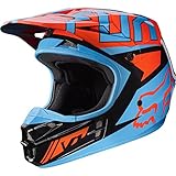 2017 Fox Racing Youth V1 Falcon Helmet-Black/Orange-YL