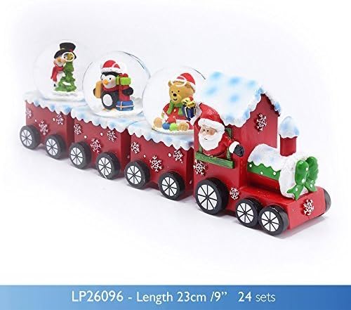Santa Christmas Train Snow Globe Decoration