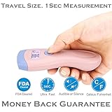 Amplim Hospital Medical Grade Non Contact Infrared Forehead Thermometer. Best New Baby/Kids/Infants/Toddler/Child/Adults/Professional/Clinical Digital No Touch Travel Fever Thermometer