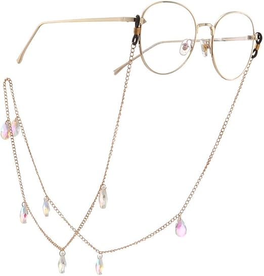 one eye glasses on chain