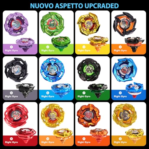 X Box Top Battle Set Battle Spinner Set 12 Burst Spinners 2 Launchers 1 Starter Rope with Handle Burst Spinner Box