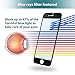 [1+1 Pack] iPhone 7 Plus Screen Protector, Klearlook [Eye Protection Series] 3D Curve Fit & Full Coverage [Blue Light Blocking] Premium [9H] Tempered Glass (White Frame) + Matt Back Film