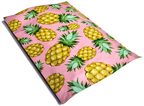 Poly Mailers Pineapple Designer Boutique Mailers Custom Bags Pink & Yellow Shipping Envelopes Boutique Custom Bags #SmileMail (100 10x13)
