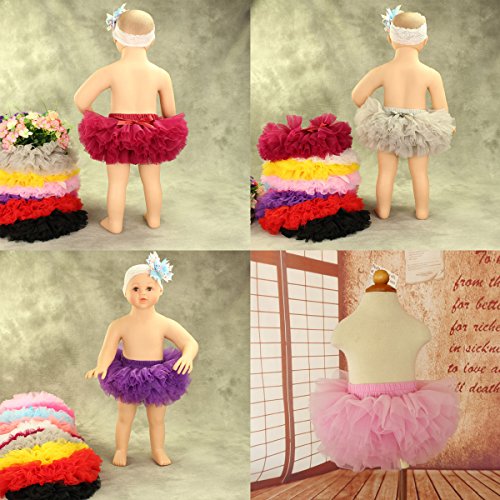 Slowera Baby Girls Soft Tutu Skirt (Skorts) 0 to 36 Months (M: 6-12 Months, Gray)