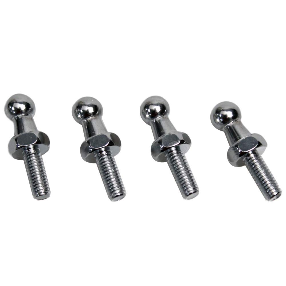 JINGLINGKJ M6 Round Thread Combination Sliver Black Screw 34.5MM High Car Repair Furniture Assembly Joint Connector Metal End Fitting Bearing Joint Bolts 4pcs (M8 Thread, Siliver)