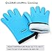 Silicone Oven Gloves Extra Thick Heat Resistant Oven Mitts from Aocome, for Cooking Grilling BBQ and Baking, Quilted Cotton Lining, Waterproof Non-Slip Grip Food Grade Safe 1 Pair