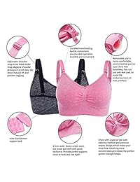 Womens Seamless Nursing Bra Breastfeeding Bra with Remove Bra Pads Extenders