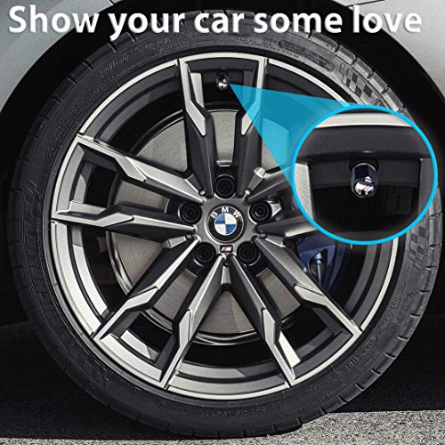 Custom Tire Valve Stem Caps (35 Vehicle Models) Anti-Theft Hexagon Design | Car, Truck, SUV | Leakproof, Airtight, Dustproof Seal | All-Weather, Lock Tight Fit (for BMW M Vehicles)