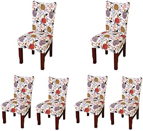 Jiuhong Stretch Removable Washable Short Dining Chair Protector Cover Slipcover
