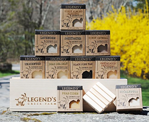 Goat Milk Soap Gift Box - Set Of 10 Bars With Soap Holder