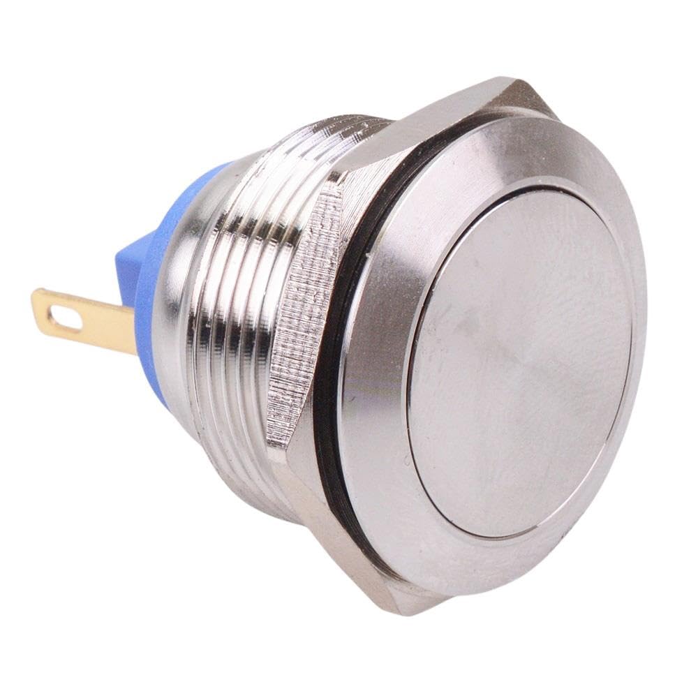 Vandal Resistant 22mm Stainless Steel Momentary Push Button Switch 2A SPST