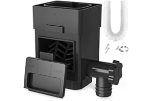 Anivia Rainwater Collection System, Downspout Diverter Fits for 2x3 or 3x4 Inch Standard Downspouts, Rain Barrel Diverter Kit with Adjustable Valve and Filter. 5ft Hose - Black