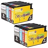 Office World Compatible Ink Cartridge Replacement for HP 932XL 933XL 2 Sets, Compatible with HP Officejet 6600 6100 6700 7110 7610 7612