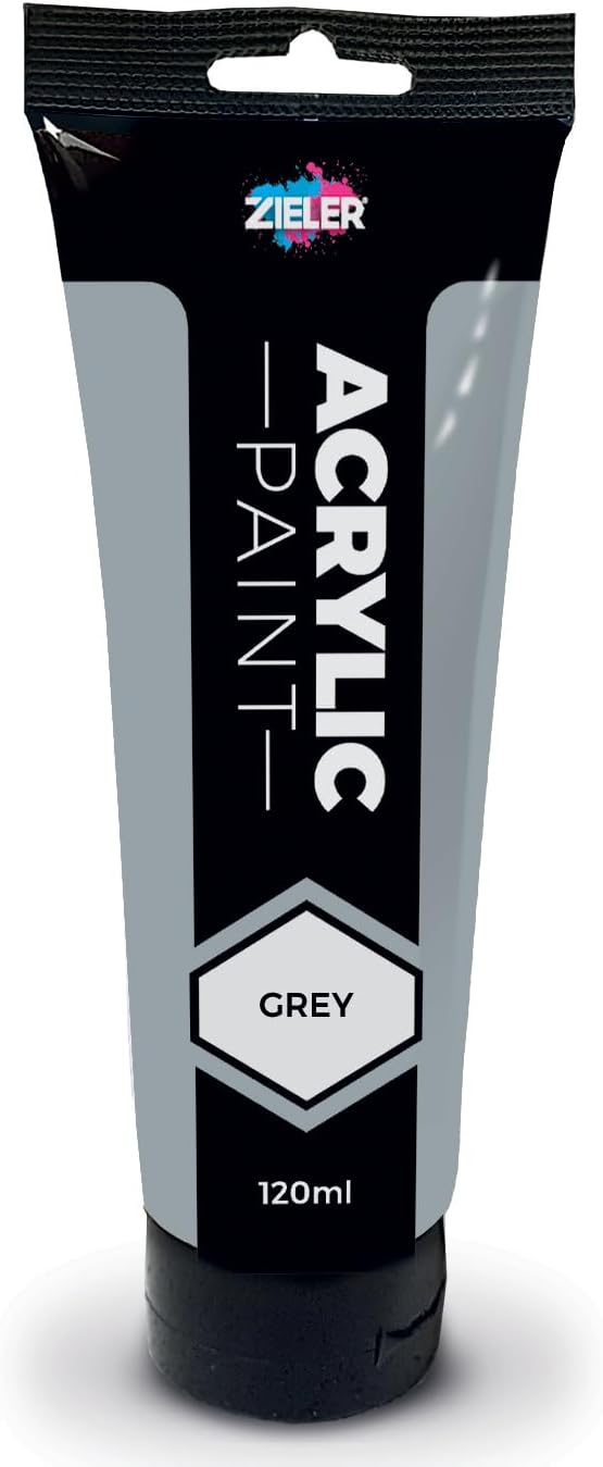Zieler 120ml Acrylic Paint Grey Premium Art Supplies