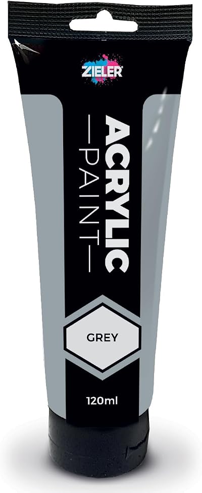 Zieler 120ml Acrylic Paint Grey Premium Art Supplies