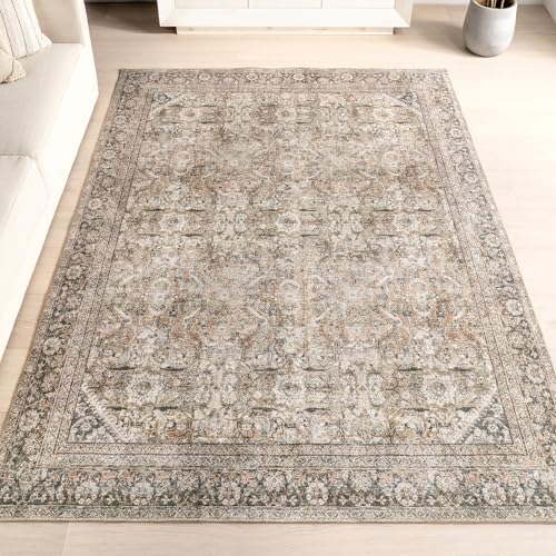 nuLOOM Deka Dark Beige Medallion Power Loomed Area Rug, 8' x 10' at Amazon