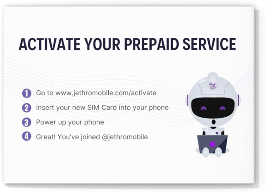 Jethro Mobile Prepaid $100 Phone Plan for 365 Days - Unlimited Talk and Text and No Data, Perfect for Senior Cell Phones, (SIM Card Kit Included)