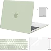 MOSISO Compatible with MacBook Air 13 inch Case 2026 2025 2024 2023 2022 M4 A3240 M3 A3113 M2 A2681,Plastic Hard Shell&Keyboard Cover&Screen Film&Pouch for MacBook Air 13.6 inch Case, Sage Green
